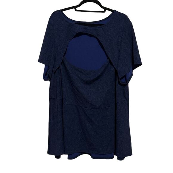 Torrid Leopard Animal Print Peekaboo Cutout Peplum Top 5X - Picture 2 of 4